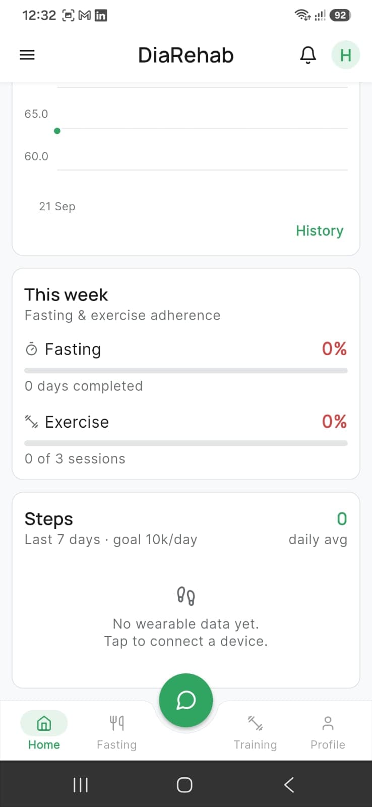 DiaRehab Mobile App